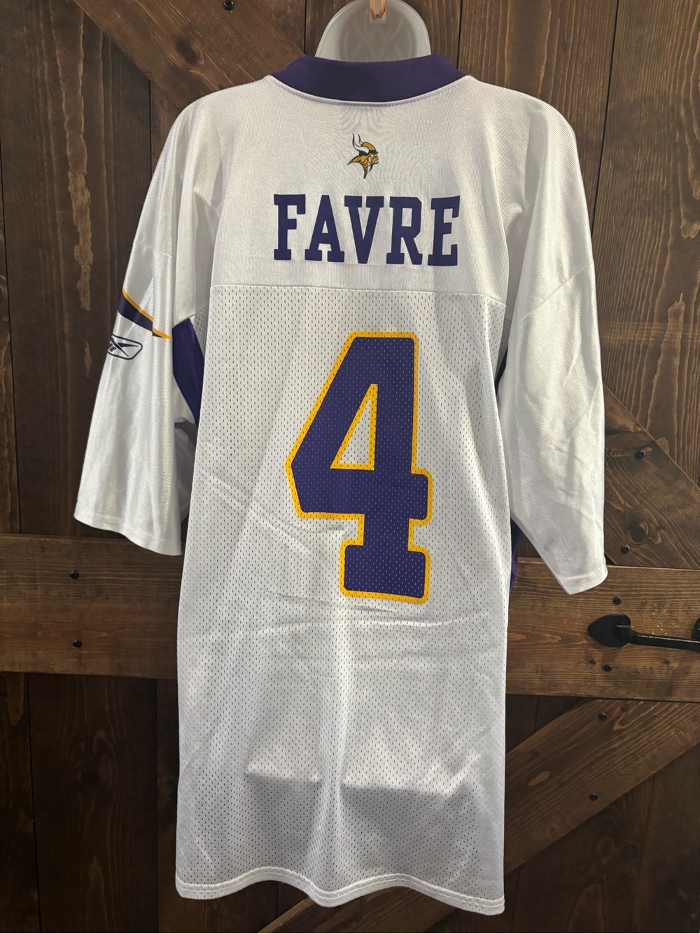 Reebok Brett Favre Minnesota Vikings #4 White Men's Football Jersey